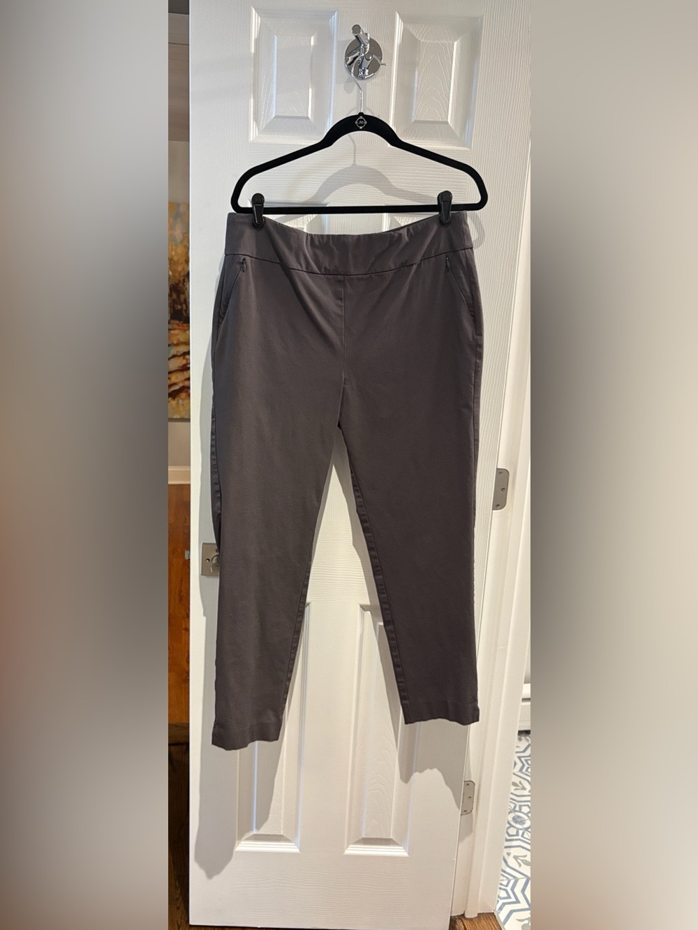 Soft Surroundings Gray Straight Leg Pants
